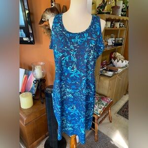 Columbia Blue and Teal Sleeveless Dress XXL
